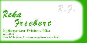 reka friebert business card